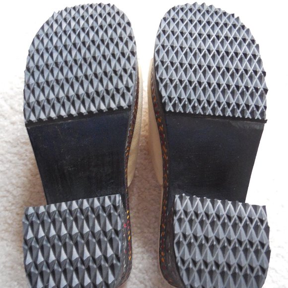 Red Wall Wooden Platform Sandals Size 39 - Picture 5 of 5